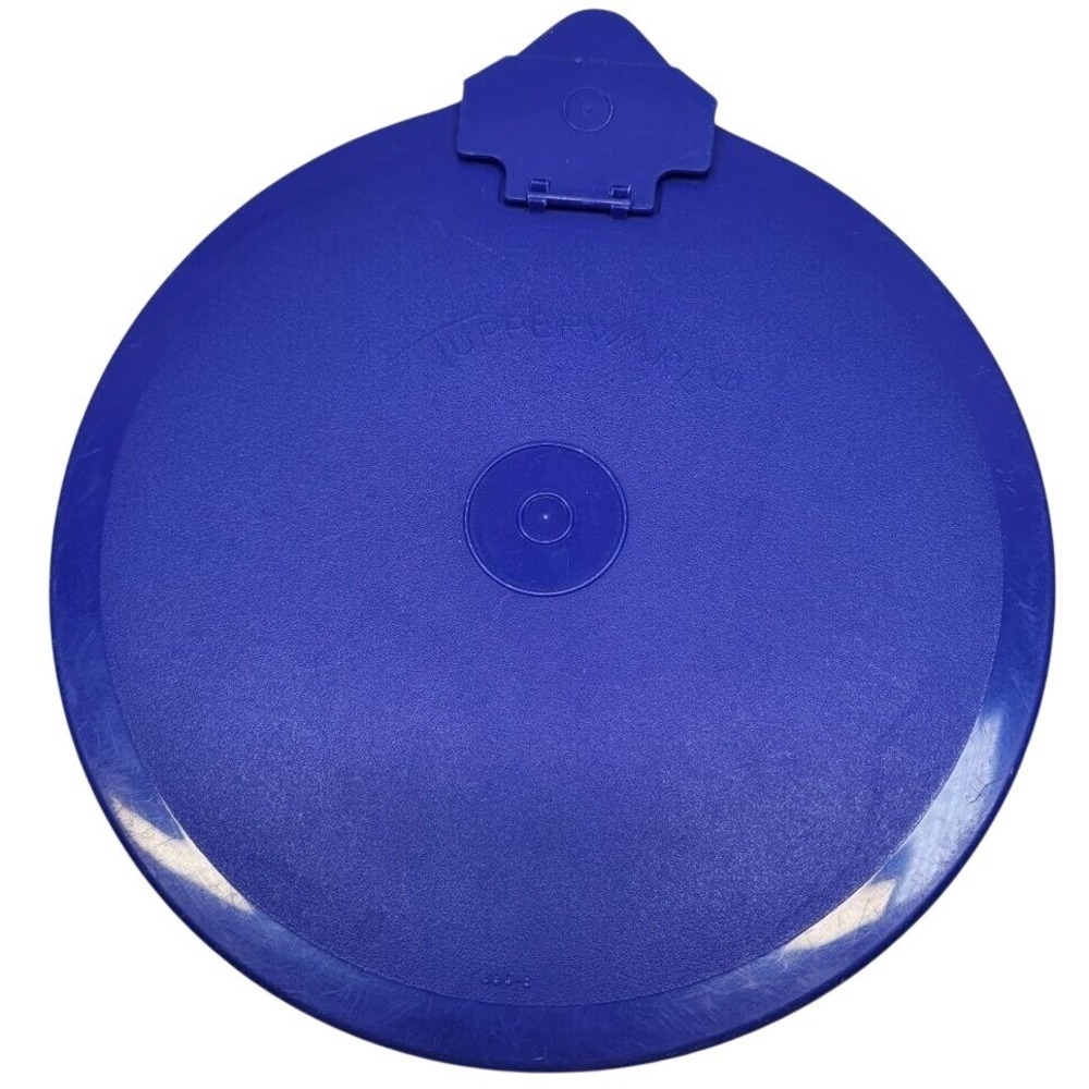 Tupperware Replacement Lid 696 Mix N Store Measuring Blue Round Flip‎ Top Spout